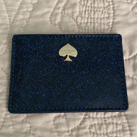Like New Blue Sparkle Kate Spade Card Case